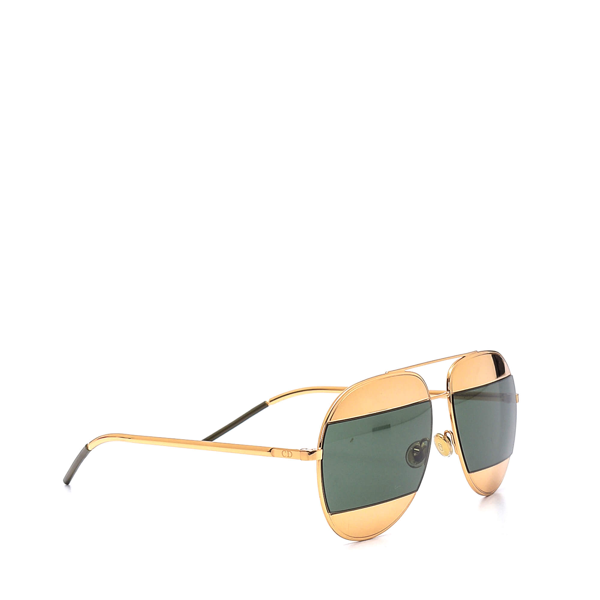 Christian Dior - Metallic Gold Split Sunglasses